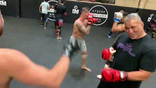 Sugar Ray Sefo sparring with Sean Strickland showing he’s still got it!