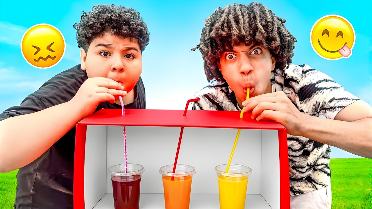 تحدى تخمين المشروب ( جربنا عصير كوارع )  🤮