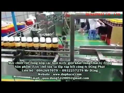 Dây chuyền sản xuất nước thanh nhiệt, nước giải khát đóng chai 350ml tự động