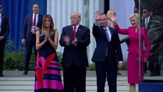 Polish first lady passes over Trump's handshake