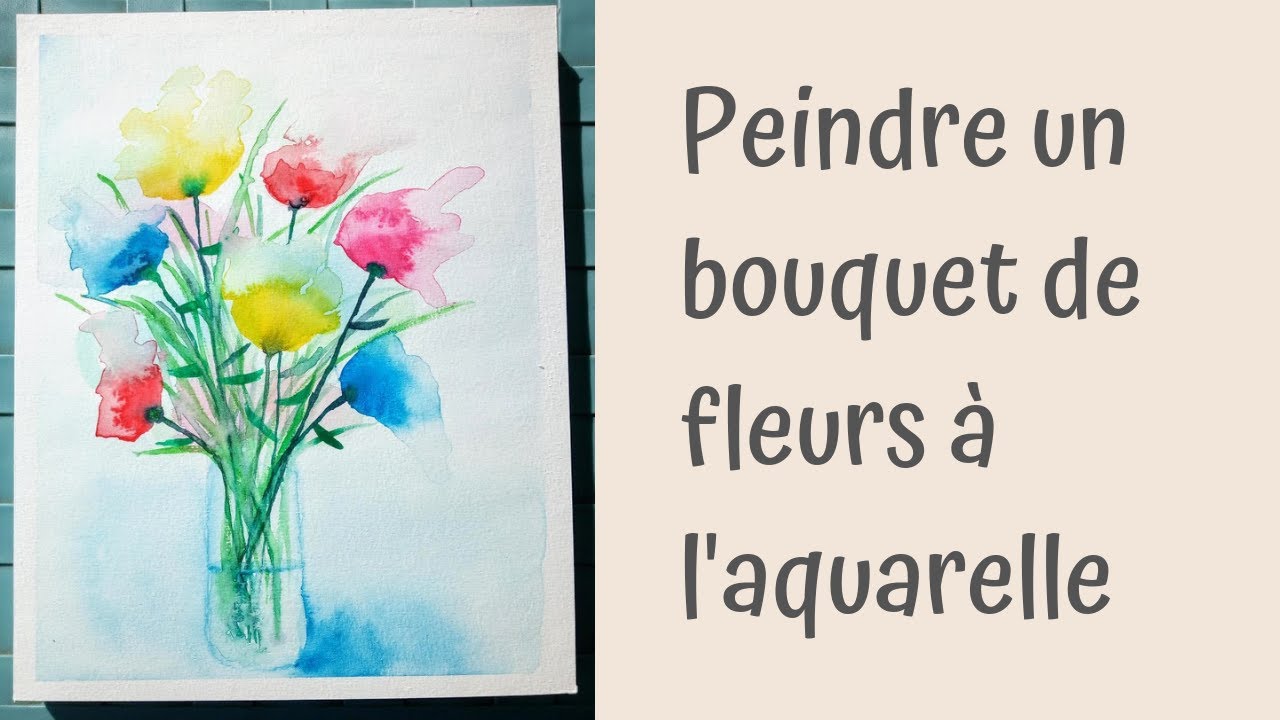 TUTO Crayons Aquarellables - Fleurs 