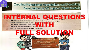 DAV CLASS 6 COMPUTER CHAPTER 4 | CREATING PROFESSIONAL PRESEN | INTERNAL QUESTION | SOLUTION | NOTES