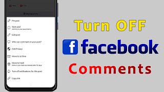 How to Turn Off Comments on Facebook  || Turn Off Commenting on Facebook Post