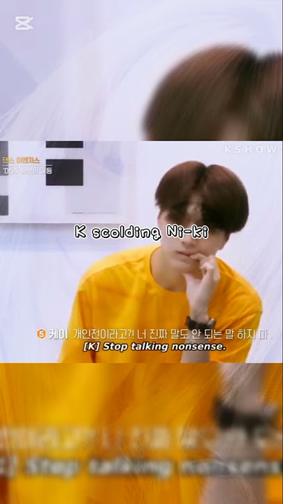 K scolding Ni-ki?!.  / I-Land, the full version niw airing on Naver TV or Youtube series.#Iland#Enha