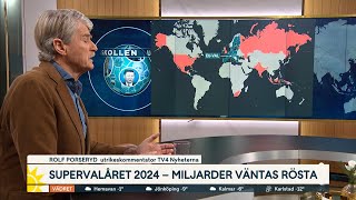 2024 - året då halva jordens befolkning går till val | Nyhetsmorgon | TV4 & TV4 Play