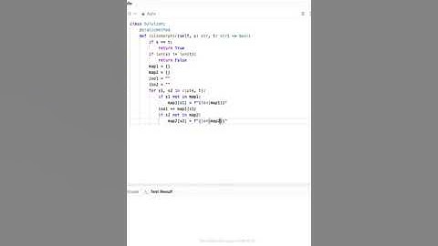 Leetcode #205: Isomorphic Strings #python #programming #leetcode #leetcodepython #coding