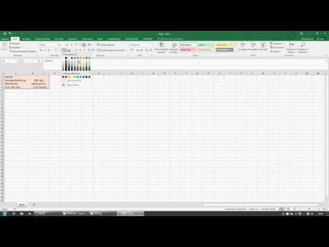 Begin van het werken met Excel (kalibratielijn en lijnschatting)