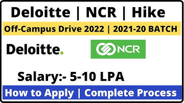 Deloitte | NCR | Hike | HT Media | Off-Campus Drive 2022 | 2021-20 BATCH | 6 LPA Salary | Apply Now
