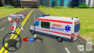 Ambulance Robot City Rescue Simulator - Android Gameplay
