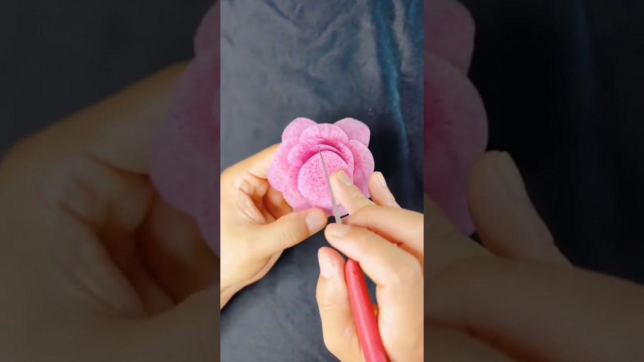 How to Make a Rose Flower from a Vegetable | Fresh Canvas