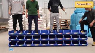 Large load capacity of stackable bins from Guanyu