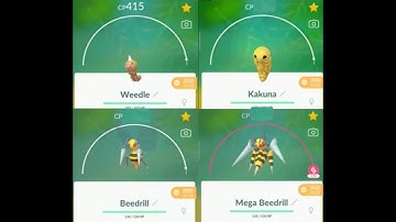Weedle evolution into Kakuka, Beedrill and Mega Beedrill in Pokemon GO!!!