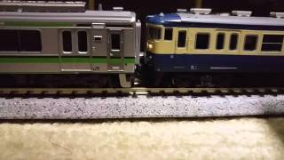 E127系+115系 連結シーンから発車シーン