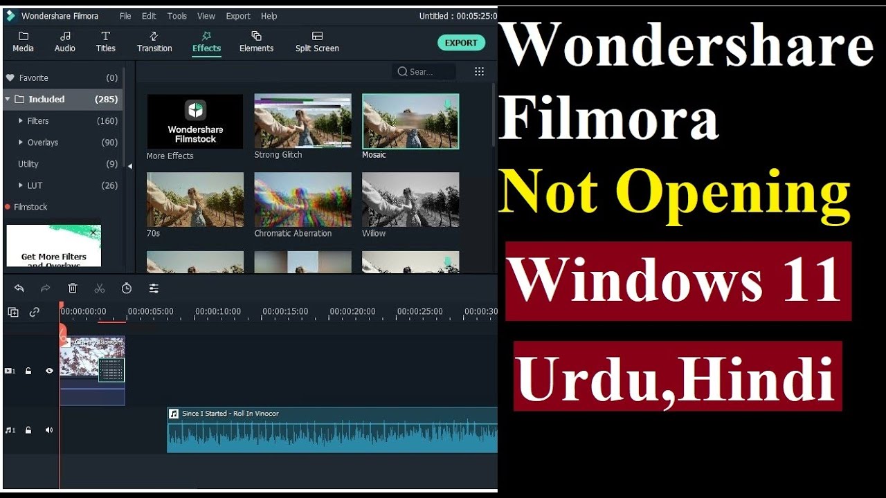 wondershare filmora x not opening in windows 11