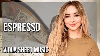 Viola Sheet Music: How to play Espresso by Sabrina Carpenter