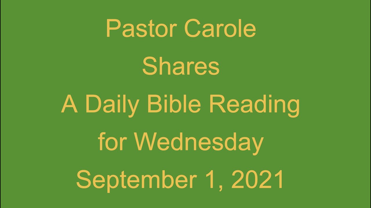 September 1 2021 Daily Bible Reading YouTube September 1 2021 Daily Bible Reading YouTube