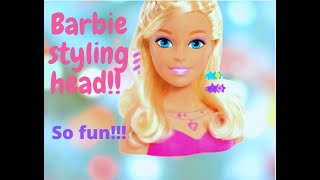 Unboxing and styling the Barbie Fashionistas styling head!!|Toys Are Toys