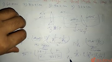 A convex lens focal lenghts 30 cm made of glass of refractive index `1.5` is immersed in