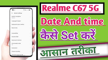 Realme C67 5G Date And time Kaise Set kare | How to Set Date And time Hidden trick