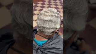 GRAY-WHITE HAIR NATURAL HAIR SLAY beautyjunkies beauty grayhair hair viral youtubeshorts 