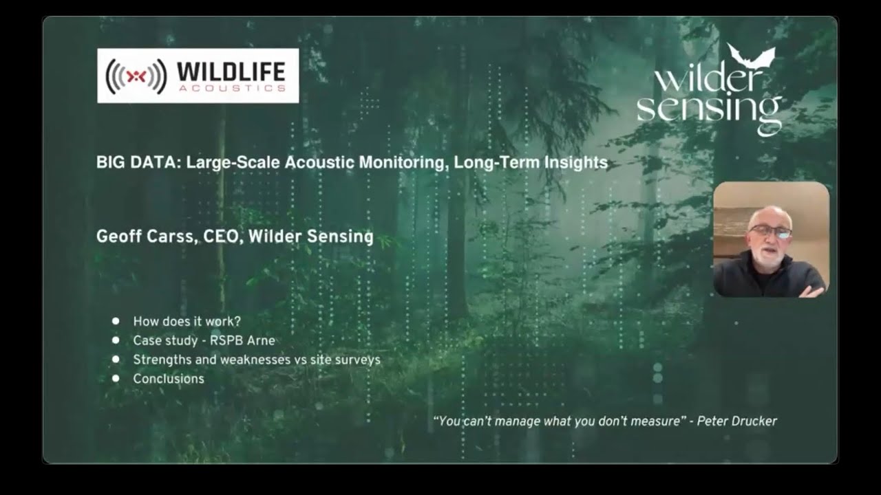 Geoff Carss: Measuring Long-Term Changes to Biodiversity Using Bioacoustics