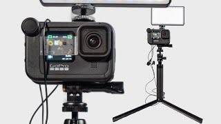 Budget Video Podcast Setup with GoPro Hero 9, GoPro 9 Media Mod, Rode Lavalier Go, LED, mini tripod