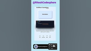 Create 3D Effect Container #coding #webdesign #shorts #shortsvideo #shortsfeeds #coding