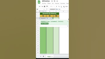 Fórmula Sequence en #googlesheets #sheetips #aprendeconsheetips #secuenciasnumericas