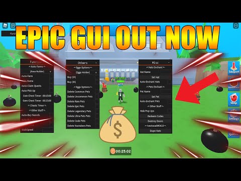 New Op Bomb Simulator Gui Out Now For Roblox With Autofarm Auto Pickup And More Youtube - noob baseball bat roblox script pastebin