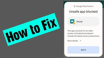 How to fix unsafe app blocked