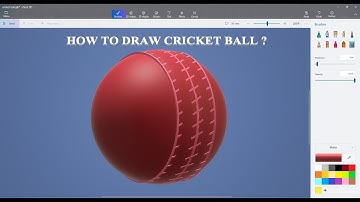 How to modeling cricket ball || step by step drawing || PAINT 3D || smart sky