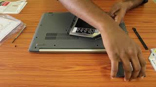 installing ssd on a laptop by removing dvd drive