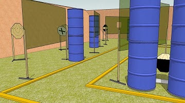 One Ping Only | USPSA Stage Design | SketchUp
