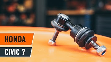 How to change front anti roll bar link Honda Civic 7 TUTORIAL | AUTODOC