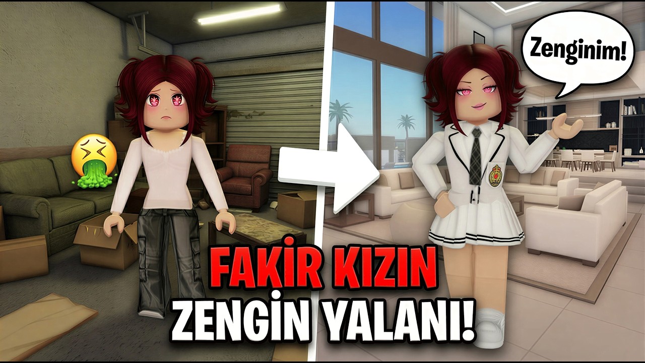 FAKİR Olduğum İçin ZENGİN Taklidi Yaptım Ama... 😨 (ROBLOX HİKAYE)