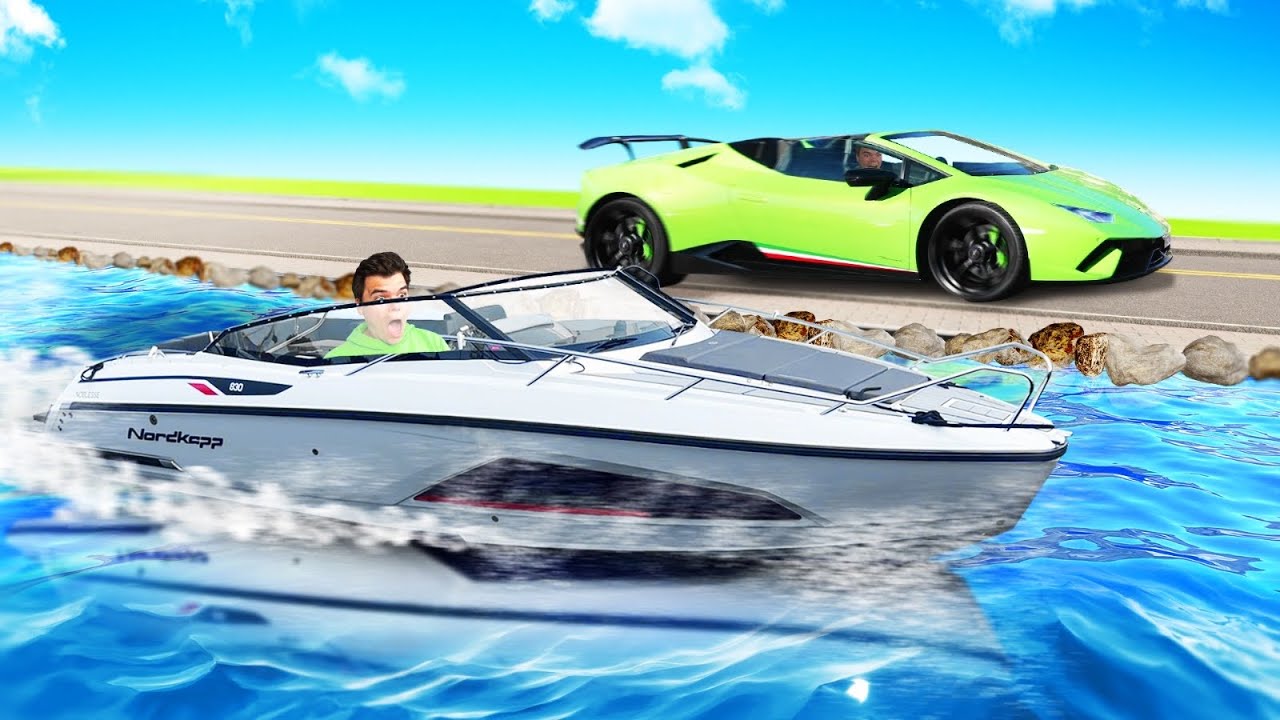 ⁣Is My *NEW* Boat FASTER Than My Lamborghini?! (Vlog)
