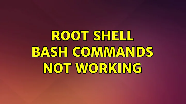 Ubuntu: root shell bash commands not working