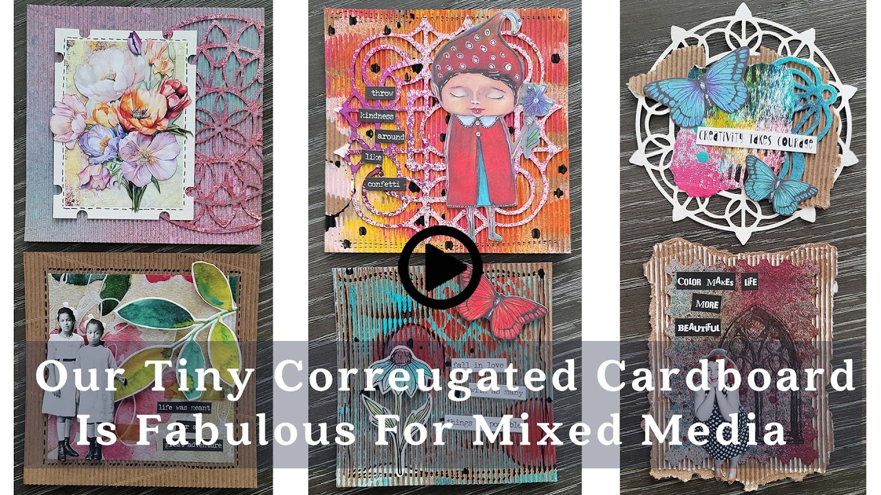 Our Tiny Fluted Corrugated Cardboard Is The BEST For Mixed Media!
