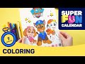 Super Fun Calendar | PAW Patrol Coloring! | PAW Patrol Official & Friends