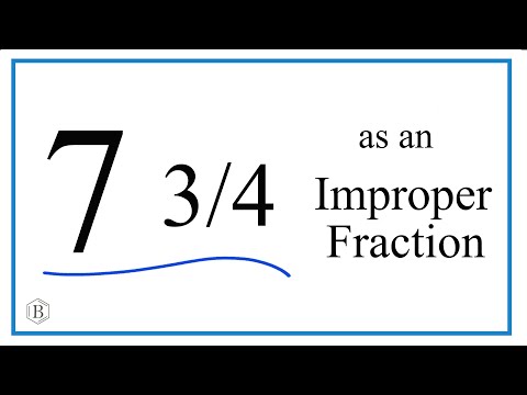 Video Write the Mixed Number 7 3/4 as an Improper Fraction - youtube