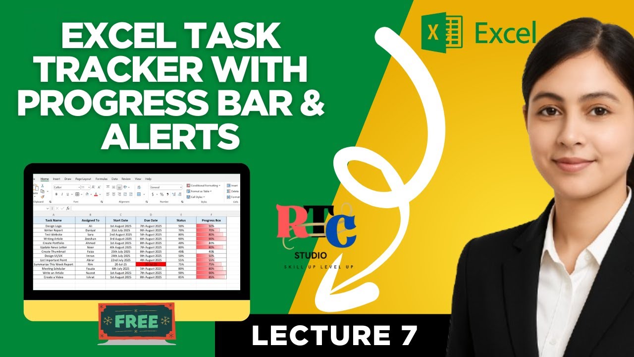 Excel Task & Project Tracker Tutorial in 5 Minutes. - YouTube