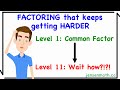 Factoring but it keeps getting harder  how far can you get