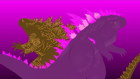 Supercharged Evolved Godzilla vs Thermonuclear Godzilla Full Battle Stick Nodes Pro