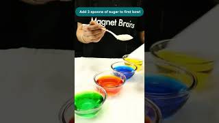 Sugar Water Rainbow - Water Density Experiment! #Shorts #Magnetbrains #Scienceexperiment