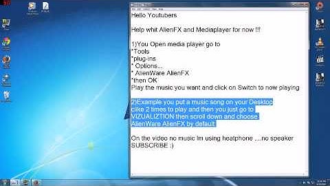 Help whit AlienFX and Mediaplayer