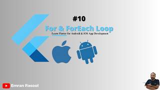 For Loop vs forEach Loop in Dart | Dart Loop Tutorial for Beginners | @emran_rasool_official