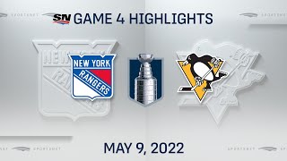 NHL Game 4 Highlights | New York Rangers vs. Pittsburgh Penguins - May 9, 2022