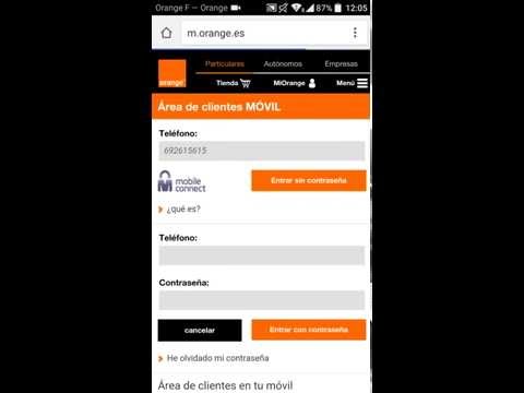 Mobile Connect authentication on Orange Spain ecare portal