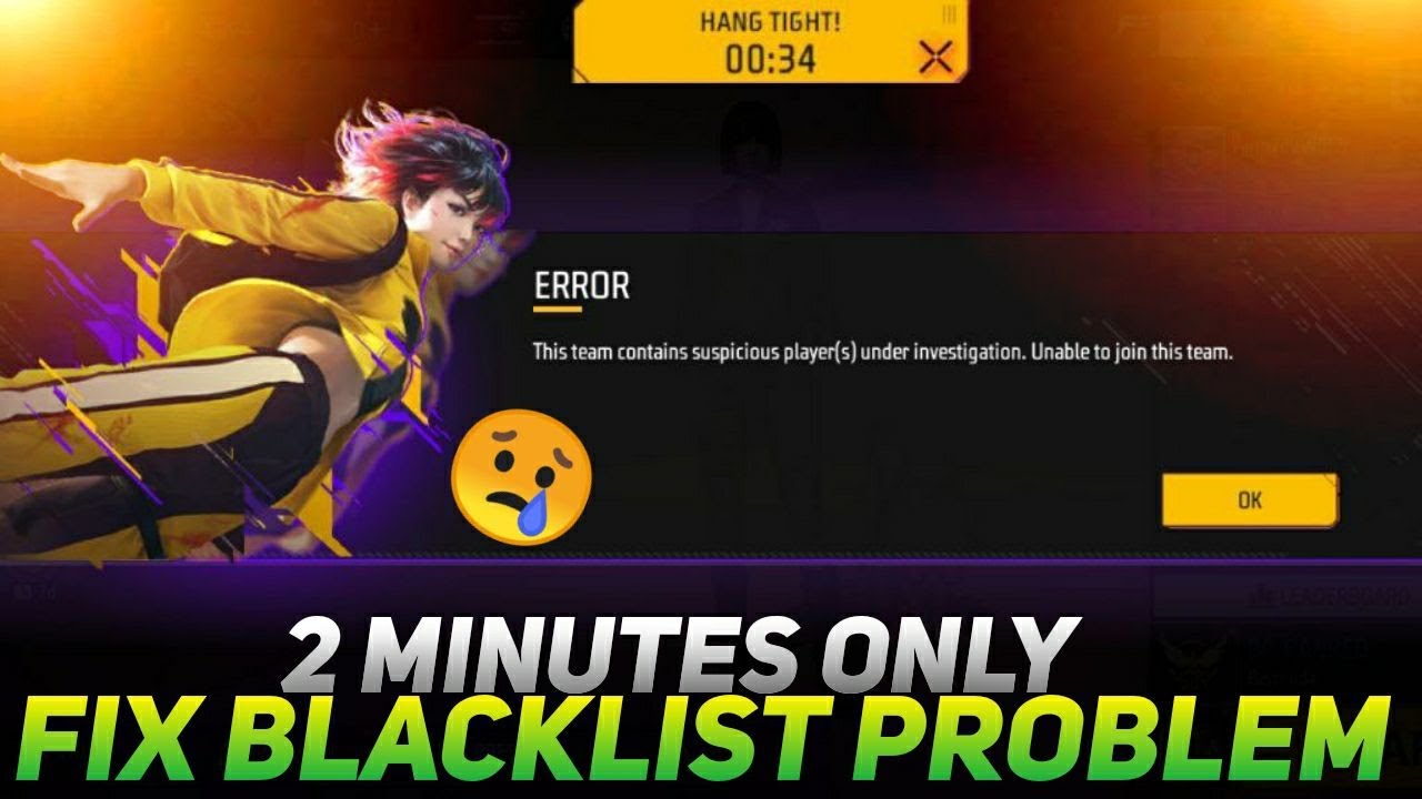 HOW TO REMOVE FREE FREE ID FROM BLACKLIST FF ID BLACKLIST PROBLEM FIX how-to-remove-free-free-id-from-blacklist-ff-id-blacklist-problem-fix