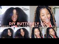 the struggle got REAL | DIY BUTTERFLY LOCS | individual crochet method